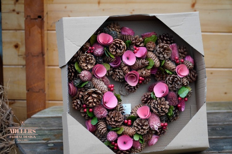 Artificial Christmas door wreath