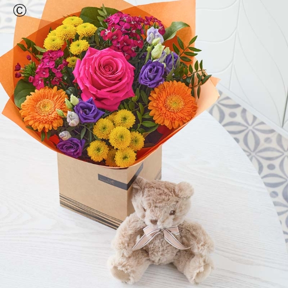 Brights New Baby Gift Set with Rosie Bear